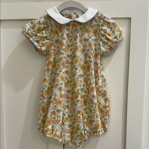 Lullaby Set Floral Baby Bubble with Peter Pan Collar 12M